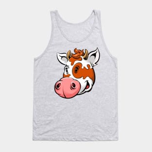 Cartoon Cow Tank Top